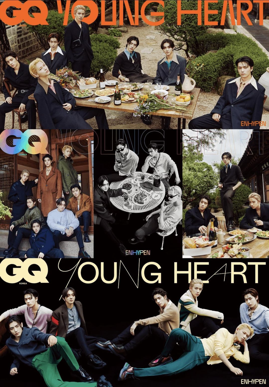 230714 ENHYPEN - GQ Korea Magazine (August 2023 Issue Cover)