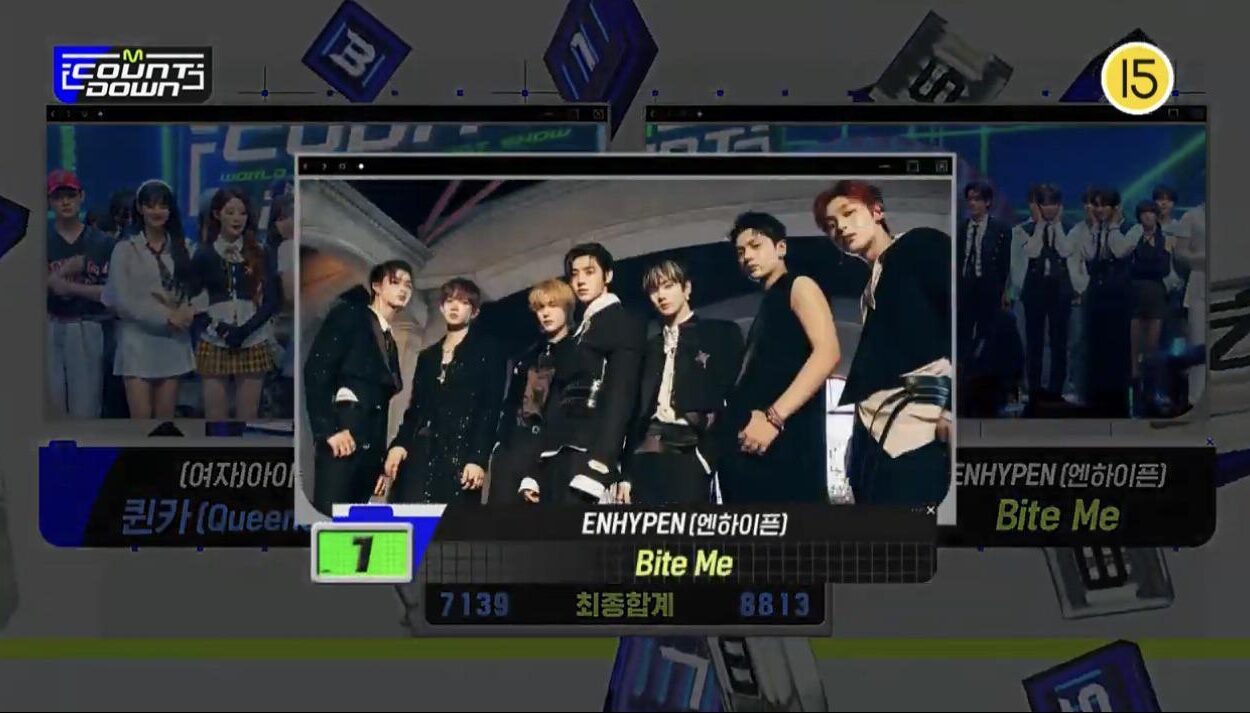 230601 ENHYPEN have earned their first win for “Bite Me” on Mnet M Countdown!