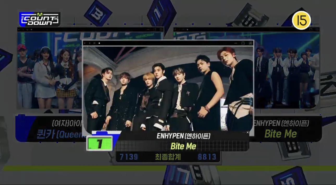 230601 ENHYPEN have earned their first win for “Bite Me” on Mnet M Countdown!
