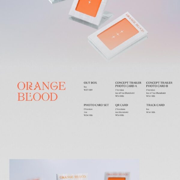 231109 'ORANGE BLOOD' Weverse Albums ver. Details