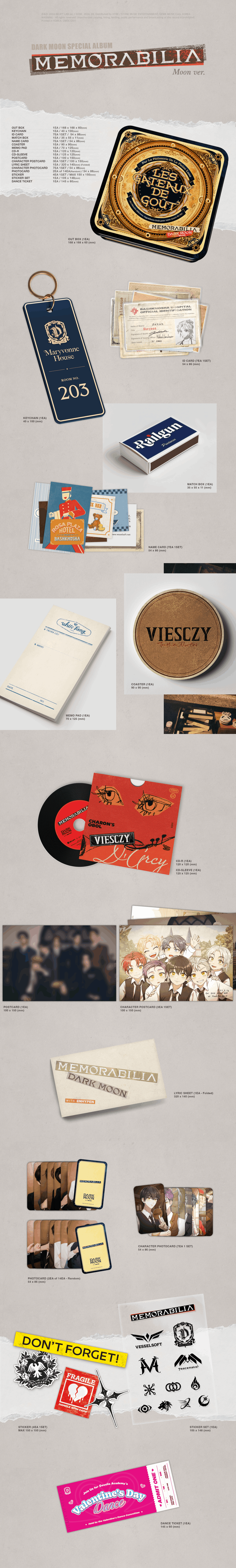 240429 MEMORABILIA Album Packaging details (Moon ver.)