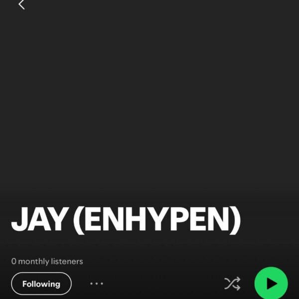 240528 Jay becomes the first member of ENHYPEN to get his own Spotify artist profile