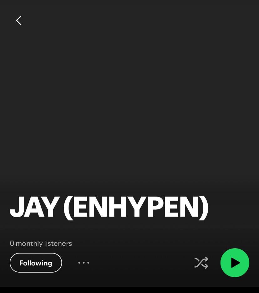 240528 Jay becomes the first member of ENHYPEN to get his own Spotify artist profile