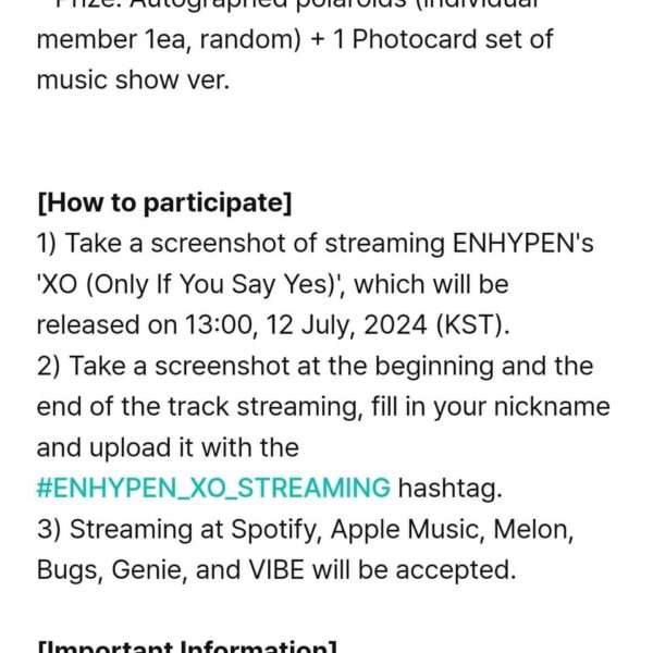 240712 [NOTICE] Information on the Track & MV Streaming and Download Events in Celebration of ENHYPEN 'ROMANCE : UNTOLD' Release