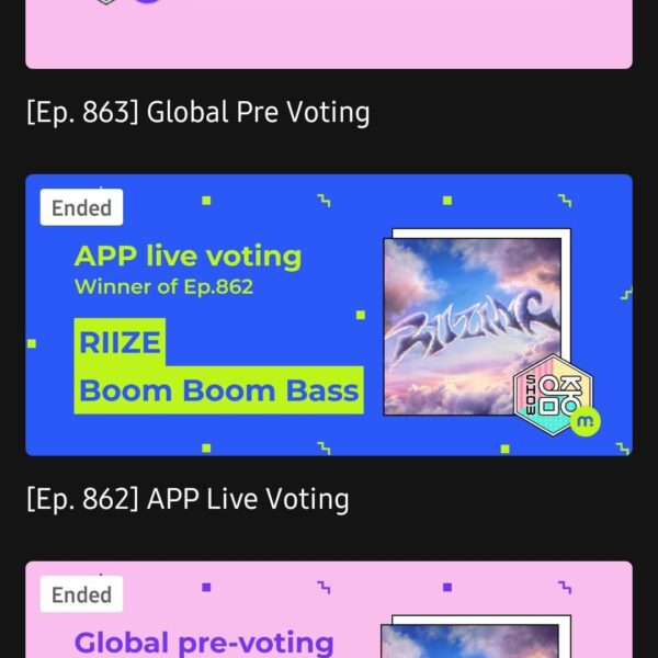 240716 ENHYPEN is nominated on Show! Music Core - voting is now open on Mubeat until July 18