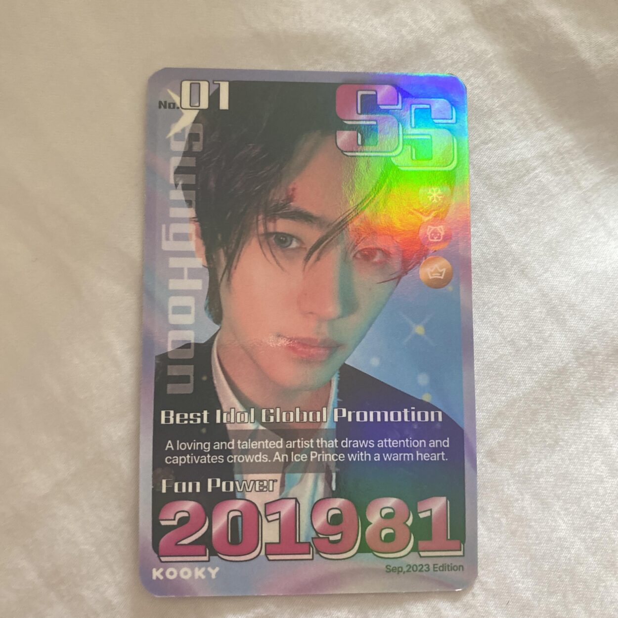 Does anyone know where this sunghoon photo card is from and how much it’s worth?