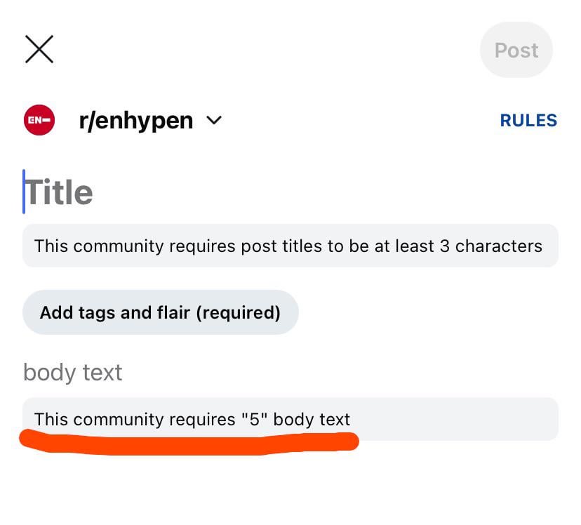 why does this community require a “5” to be added to the body text?