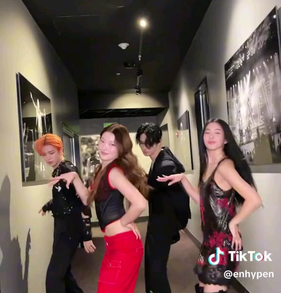 240805 Tiktok: Heeseung & Ni-ki with Katseye Yoonchae & Sophia