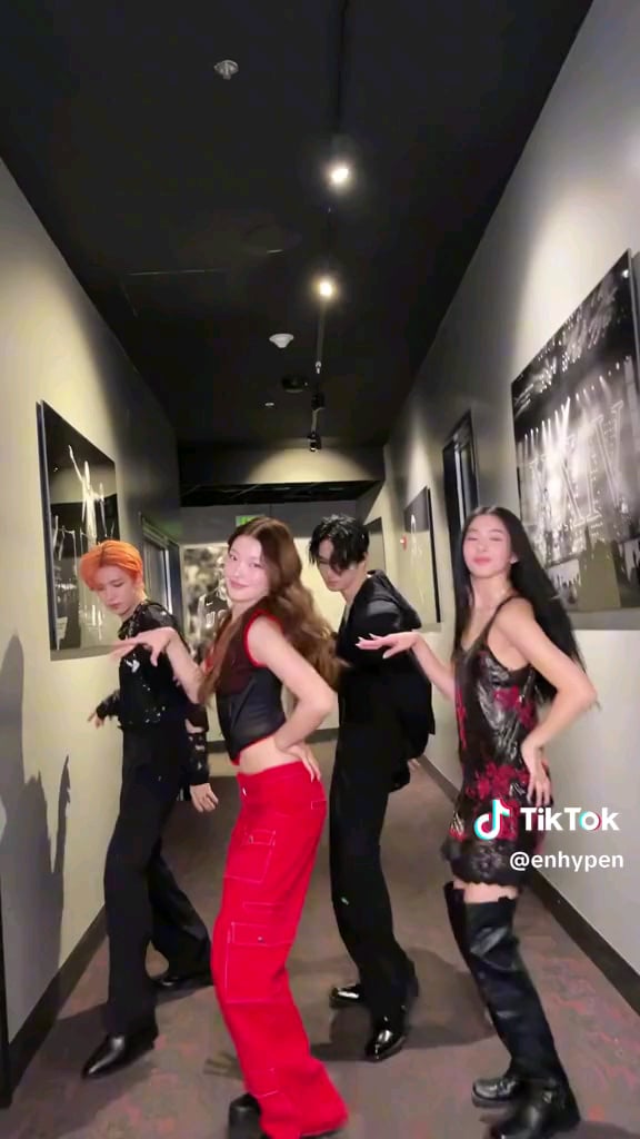 240805 Tiktok: Heeseung & Ni-ki with Katseye Yoonchae & Sophia