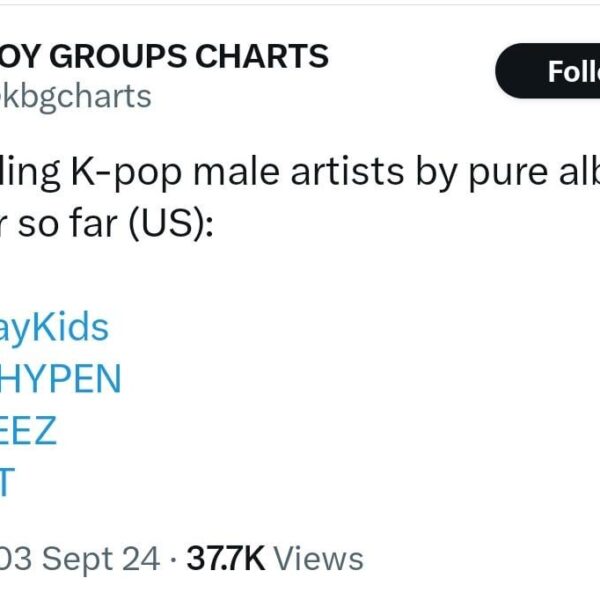 Enhypen ranks 2nd as the best selling K-pop male artist in the US this year