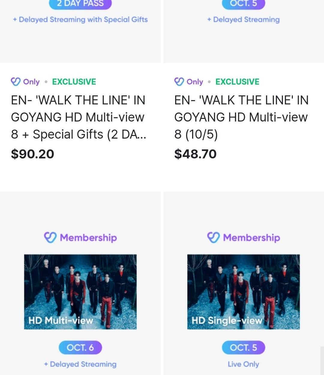 240919 'WALK THE LINE' IN GOYANG Live viewing tickets available on Weverse Shop