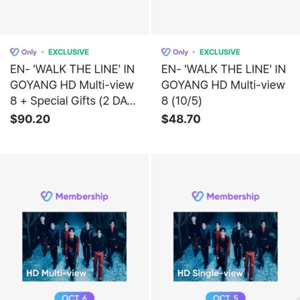 240919 'WALK THE LINE' IN GOYANG Live viewing tickets available on Weverse Shop